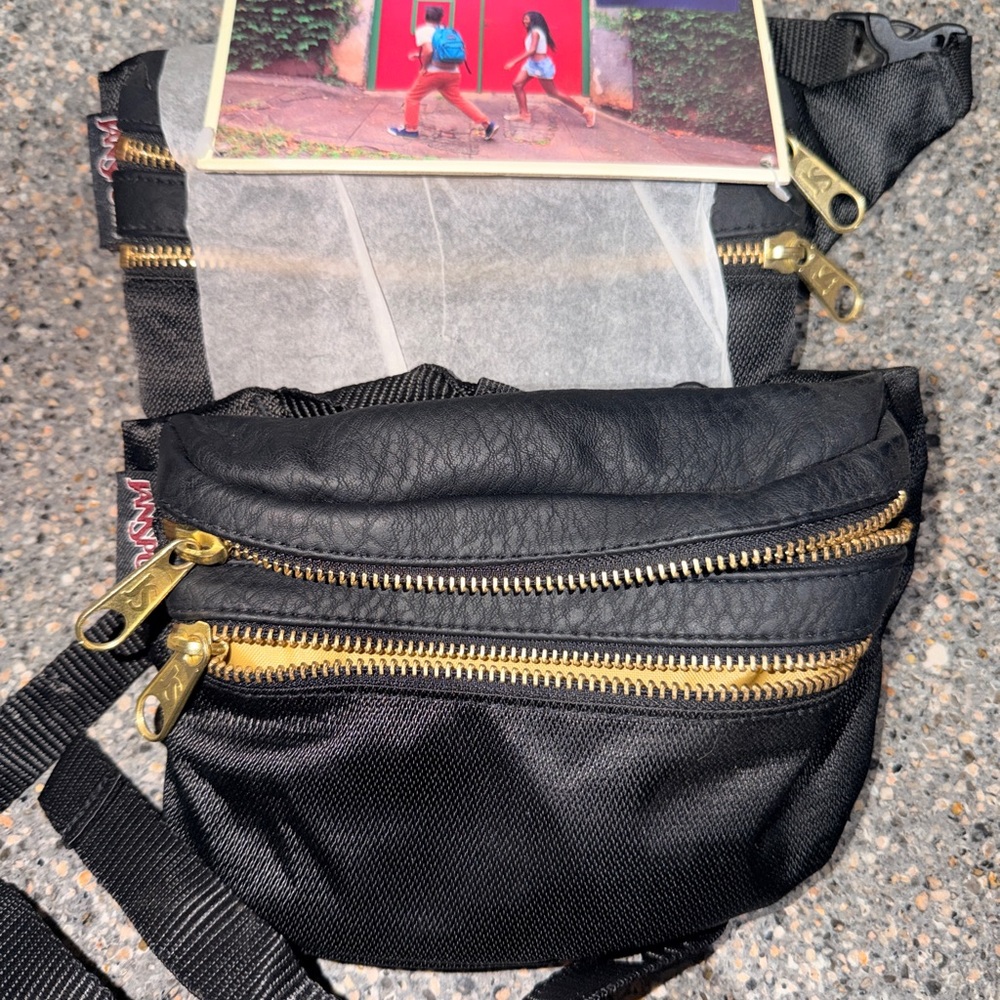 NWT Jansport black and gold Fanny Pack - lot of 2